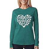Grandma Shirt Grandma Floral Heart Shirts Grandmother Long Sleeve T Shirts Casual Graphic Tees Tops