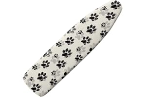 Flashideas Dog Paw Prints Ironing Board Cover and Pad 15 x 54 Heavy Duty Iron Board Covers Standard Size Padding Decorative Covers for Most Iron Boards Ironing Pad Cover