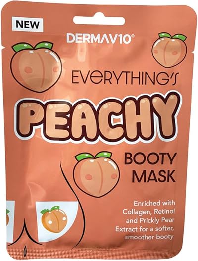 Derma V10 Printed Booty Mask Everythings Peachy Body Exfoliant