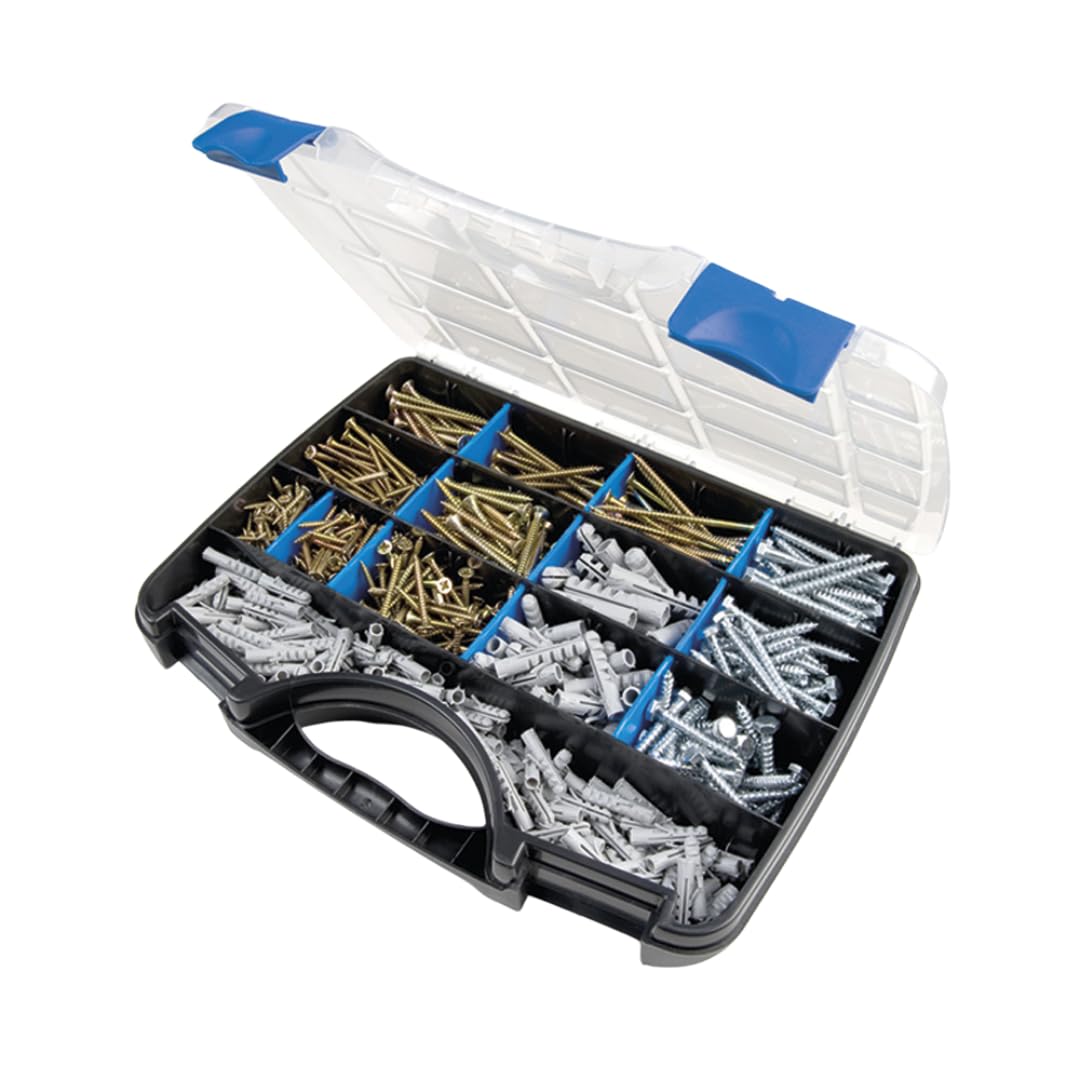 Index Fixing Systems MLTBOP101 Case with 670 Pieces for DIY, Grey