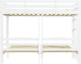 LTGB Triple Sleeper Bunk Bed with Side Ladder for Kids & Teens - White view 7