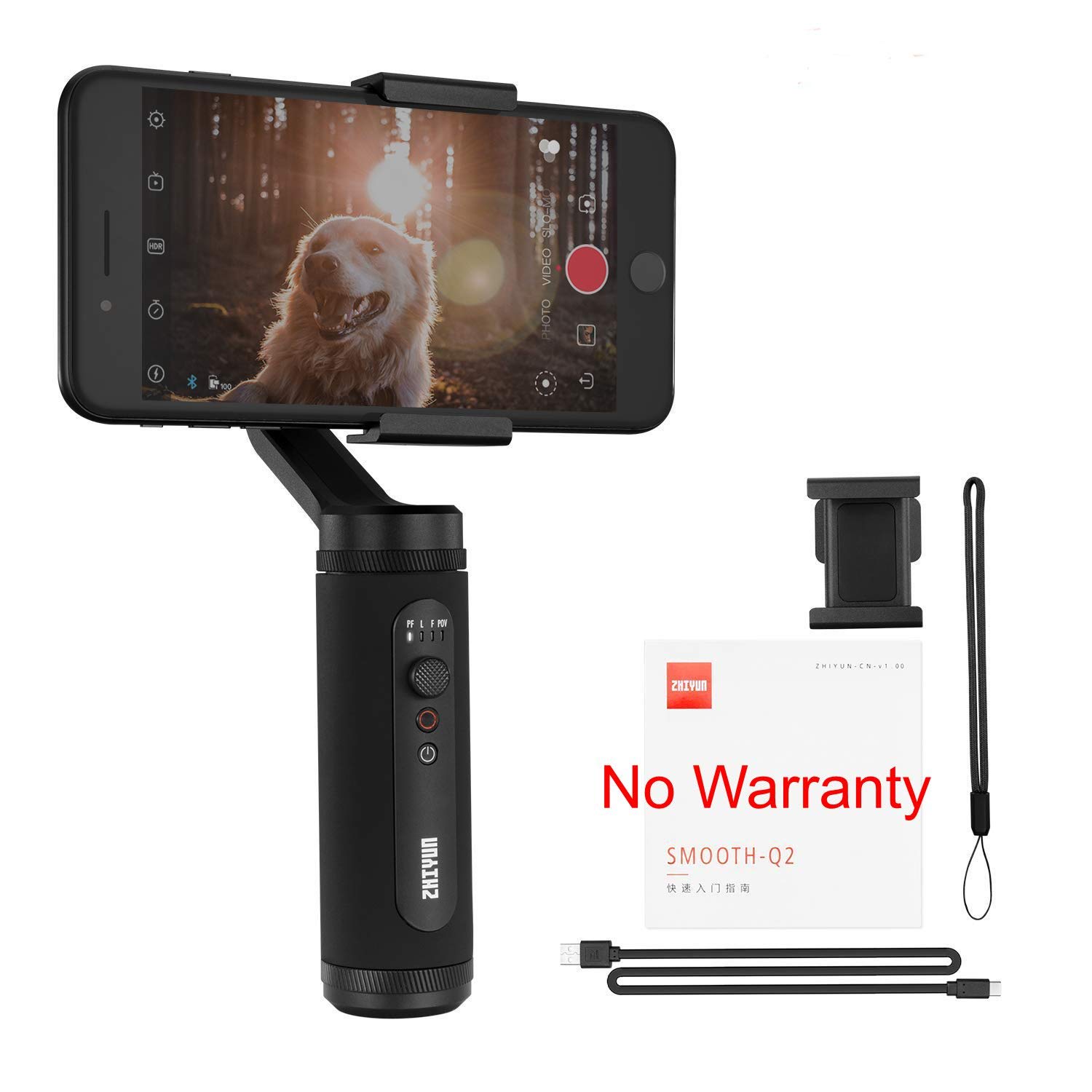 ZHIYUN Smooth Q2 3-Axis Handheld Gimbal Stabilizer for iPhone Android Smartphone, Up to 260 g