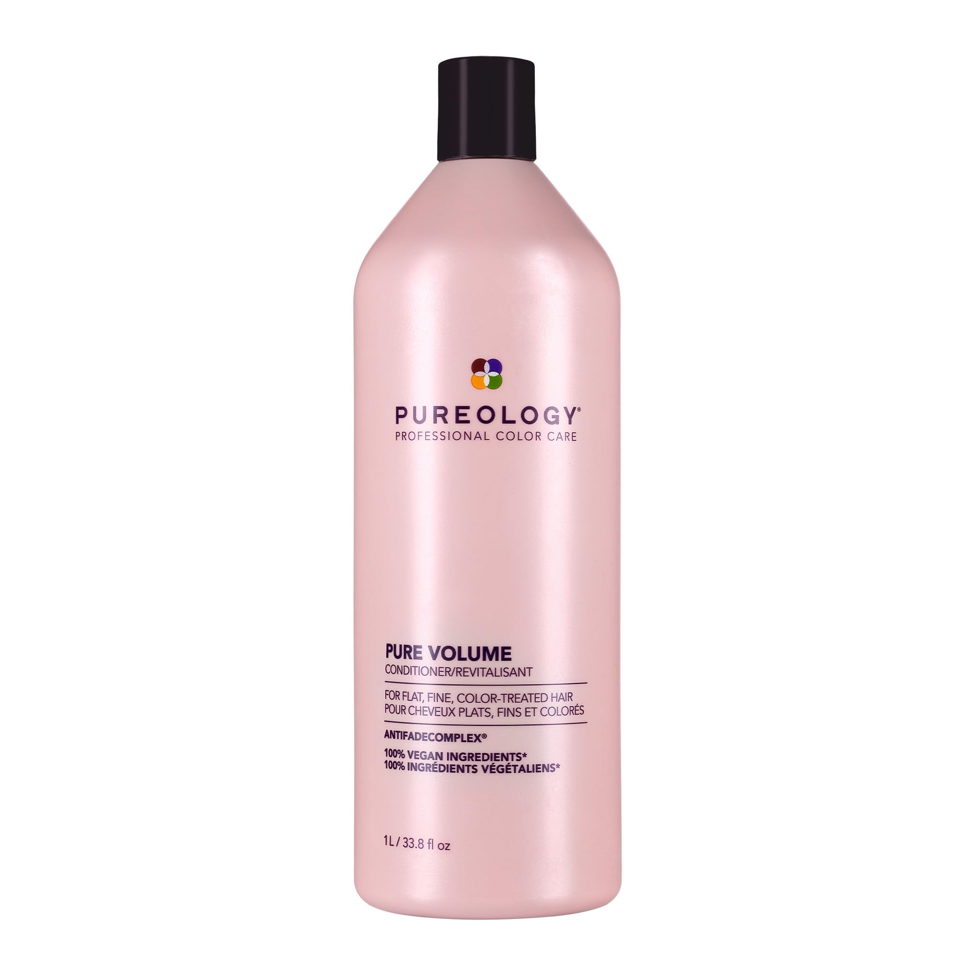Pureology Pure Volume, Conditioner, For Flat, Fine, Colour-Treated Hair, Adds Weightless Volume, Vegan Formulas, Sulphate Free for a Gentle Cleanse