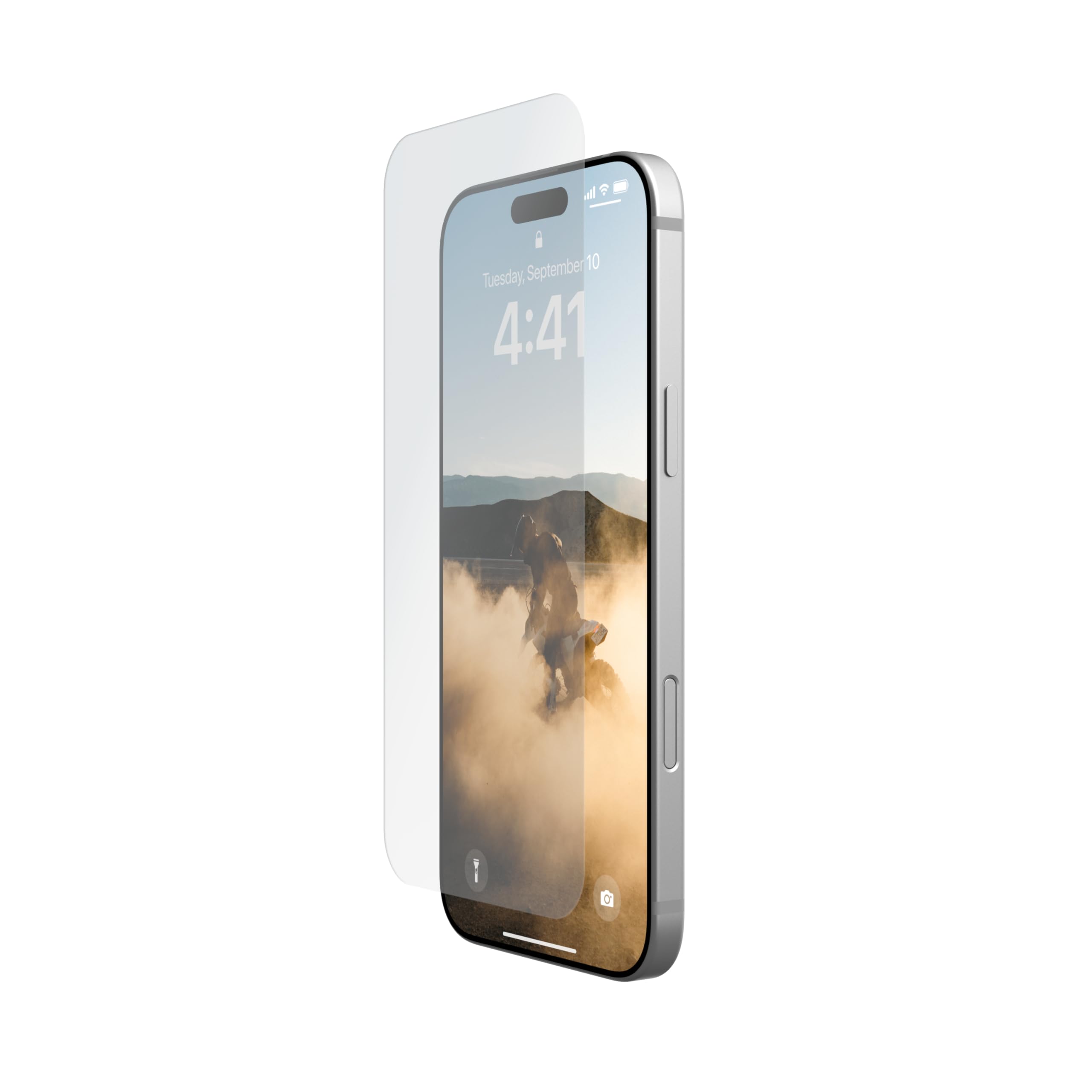 URBAN ARMOR GEAR UAG Designed for iPhone 16 Pro Max Screen Protector - Clear Glass Shield, Aluminum Glass, Anti-Reflective, Anti-Fingerprint, Antimicrobial