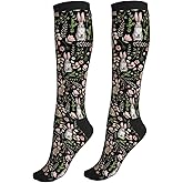 Figtihw Tie Dye Compression Socks Knee High Support Socks For Women Men Running Athletic Hiking