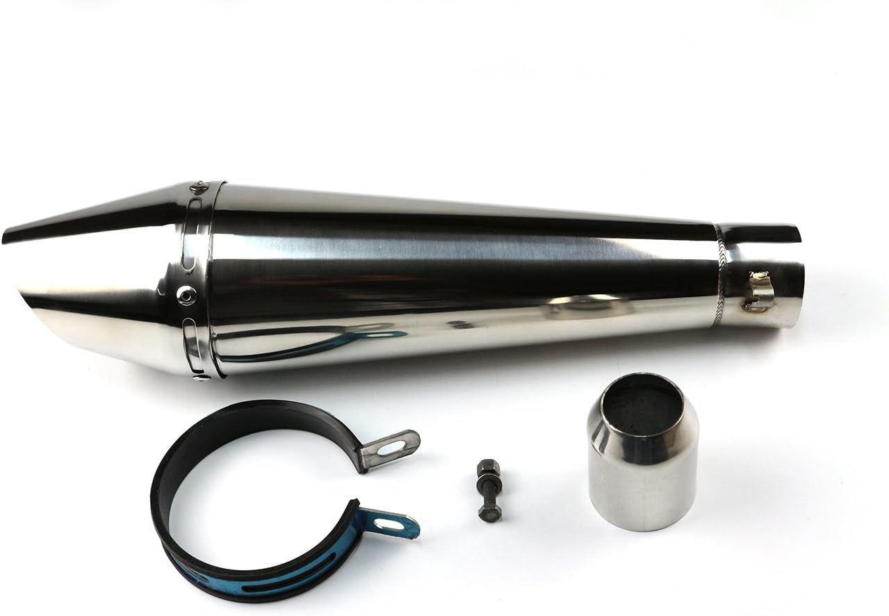 Universal Motorcycle GP Stainelss steel Exhaust Muffler Slip Stainless Steel
