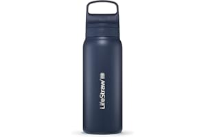 LifeStraw Go Series – Insulated Stainless Steel Water Filter Bottle for Travel and Everyday use removes Bacteria, parasites a