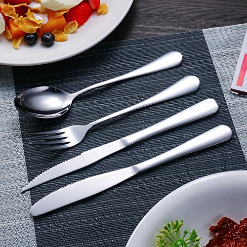 Zicome 12-piece Stainless Steel Dinner Forks Cutlery Set, 8 Inches