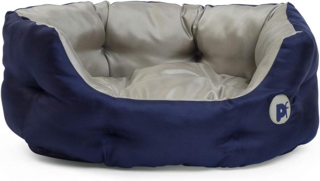 Petface Outdoor Paws Oval Bed for Dog Small, S, Navy Blue, S (Pack of 1) - Image 3