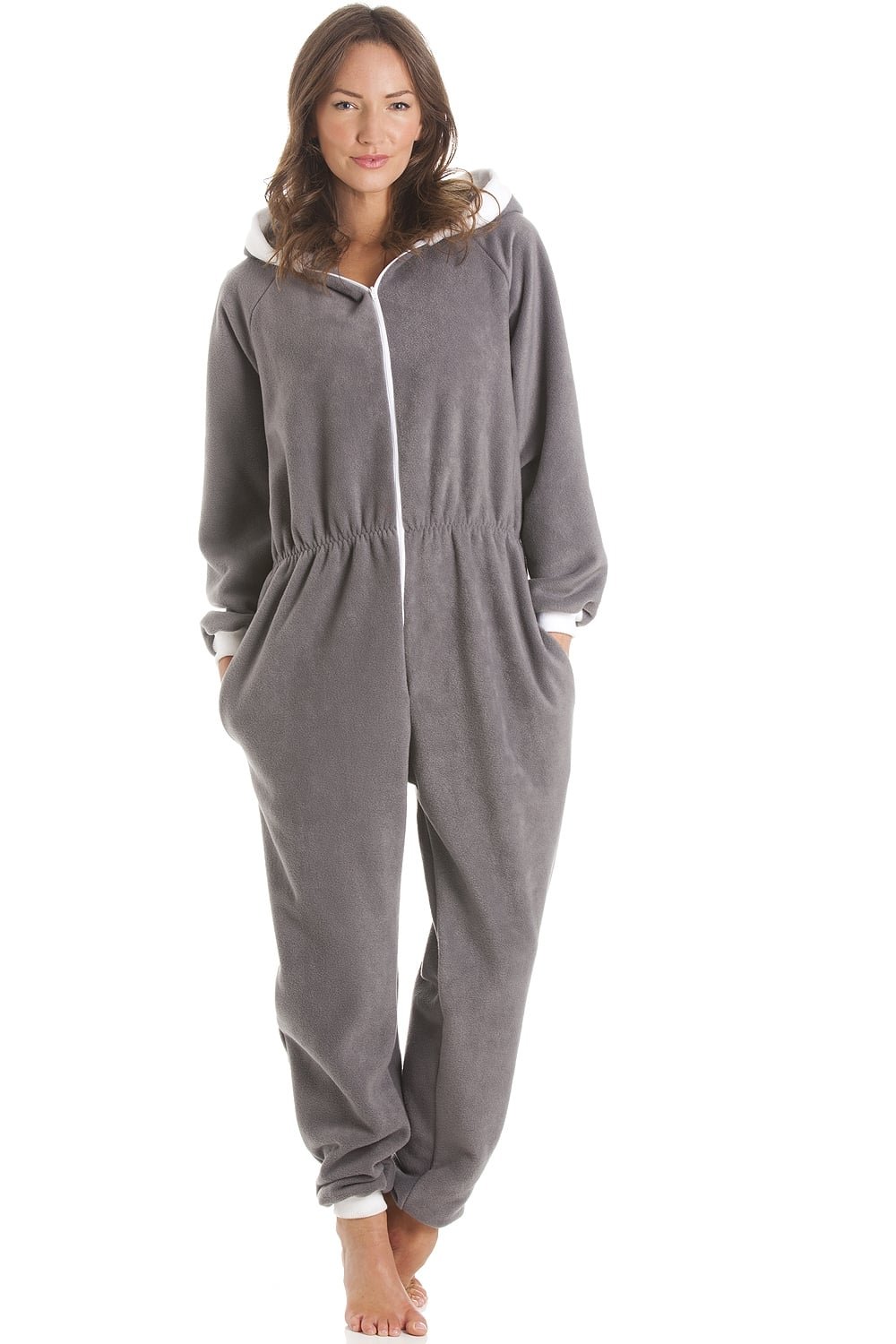 Fleece Hooded All in One Onesie Pyjama