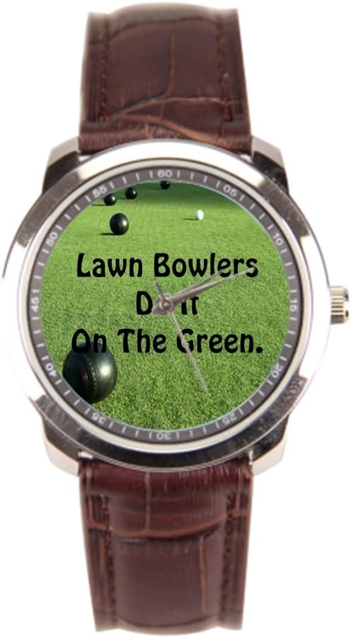 Tinax Best Leather Watch Straps Lawn Bowls Brown Bowling