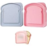WaigN 1Pc Random Color Sandwich Containers, Sandwich Box Food Storage Toast Shape Holder Plastic for Lunch, Sandwich Keeper for Adults Prep Microwave Food Containers Sets