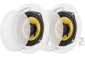 Acoustic Audio HD5-Pr 5.25-Inch Round 2-Way Kevlar Speakers, White