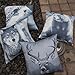 Phantoscope Decorative Throw Pillow Case Cushion Cover Winter Forest Wolf 18 