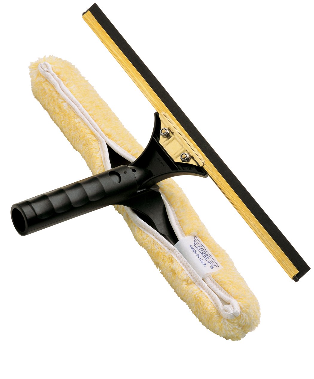 Ettore Window Squeegee, Gold, Black, 18 Inch