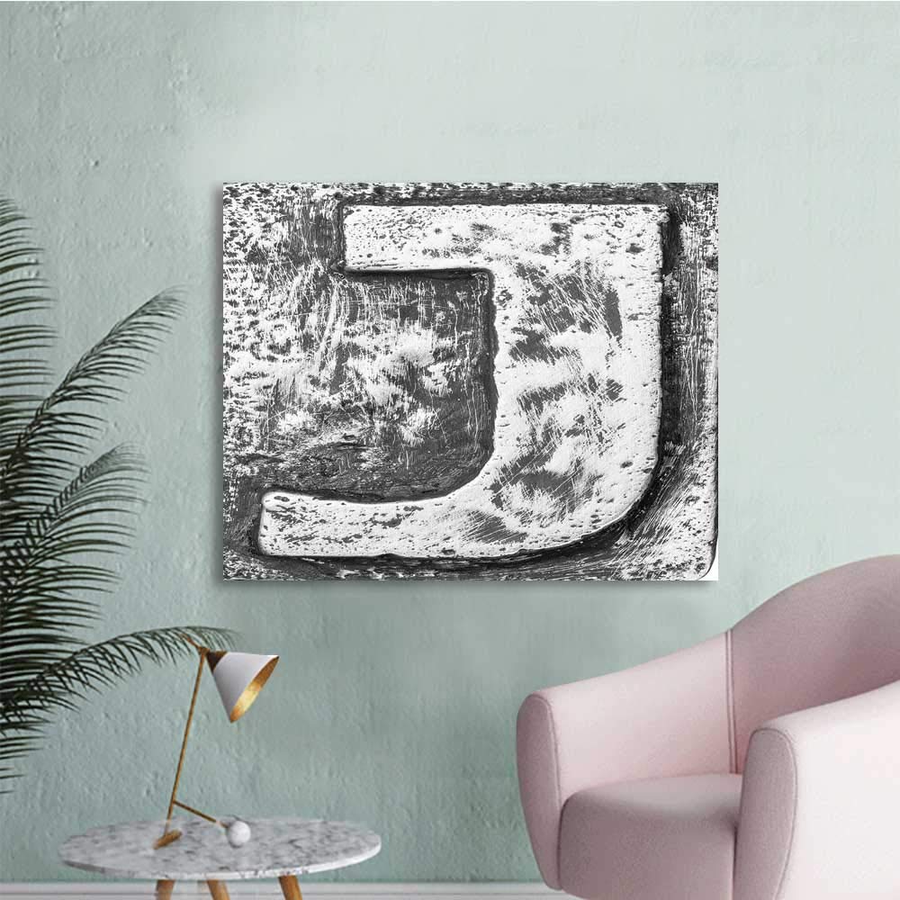 Room Decor J Chief Sky Letter J Wall Picture Decoration Worn Look