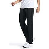 Tallemon Tall Men's 34/36/38 Inseam Track Pants Warm-up Sweatpants Open Hem Tracksuit Bottoms for Gym Athletic Workout