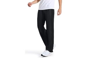 Tallemon Tall Men's 32/34/36 Inseam Track Pants Warm-up Sweatpants Open Hem Tracksuit Bottoms for Gym Athletic Workout