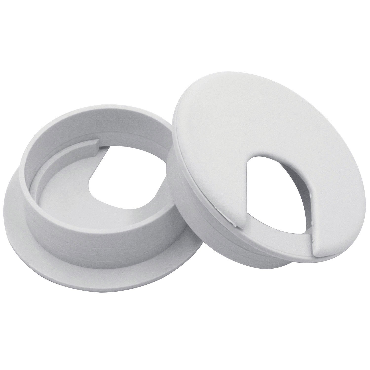 TOPETEK Computer Desk Grommet Kit 2" White Wire Organizer for Office