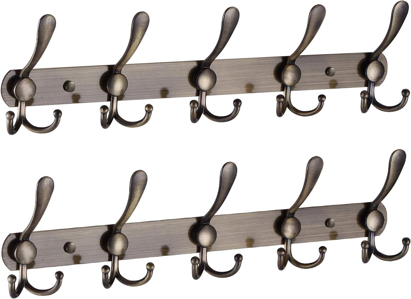 tri hook wall mounted coat rack