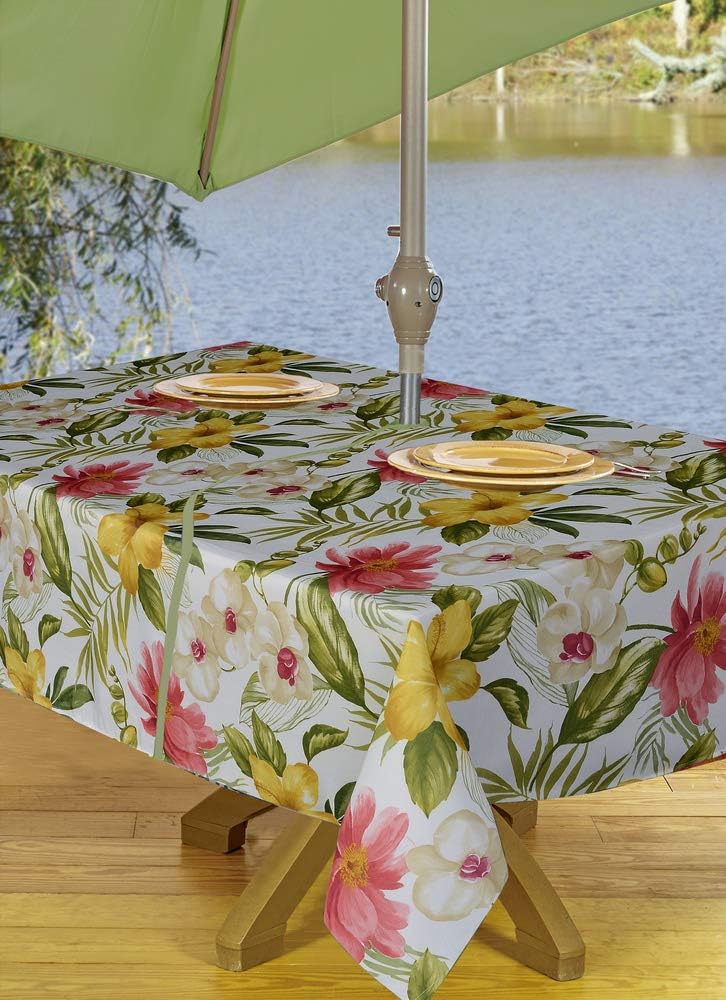 Best table cloth rectangular with umbrella hole