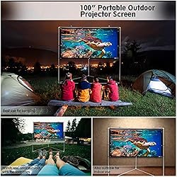 Pyle 100" Outdoor Portable Matt White Theater TV