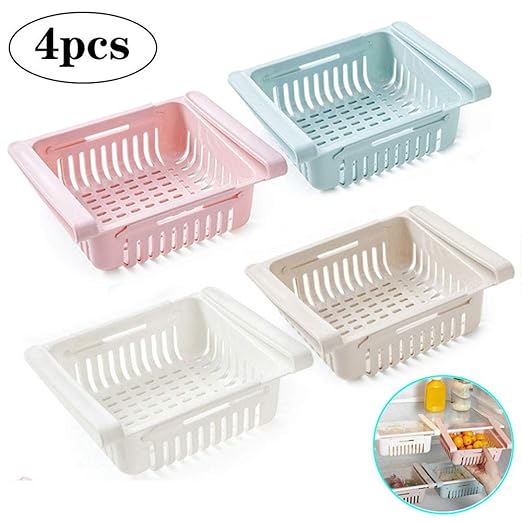 HJHY@ Ajustables Refrigerador Cajón Cajas Organizador Capa de ...