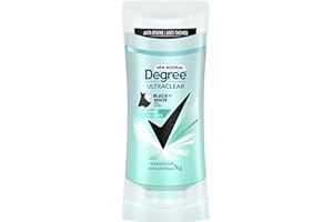 Degree UltraClear Black + White Antiperspirant Stick Deodorant for 72H Sweat & Odour Protection Pure Rain anti white marks an