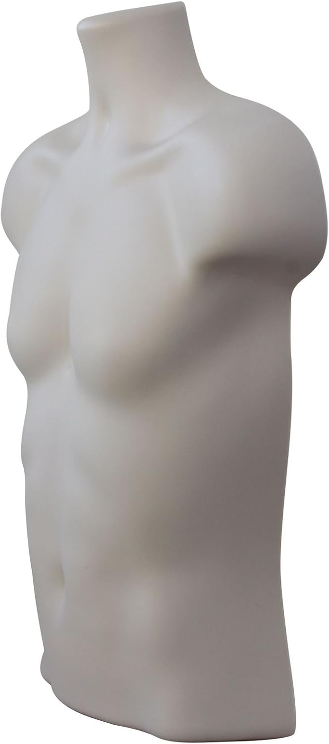 Body Form 3/4 Male Student Mannequin Torso Retail Display Bust Skin