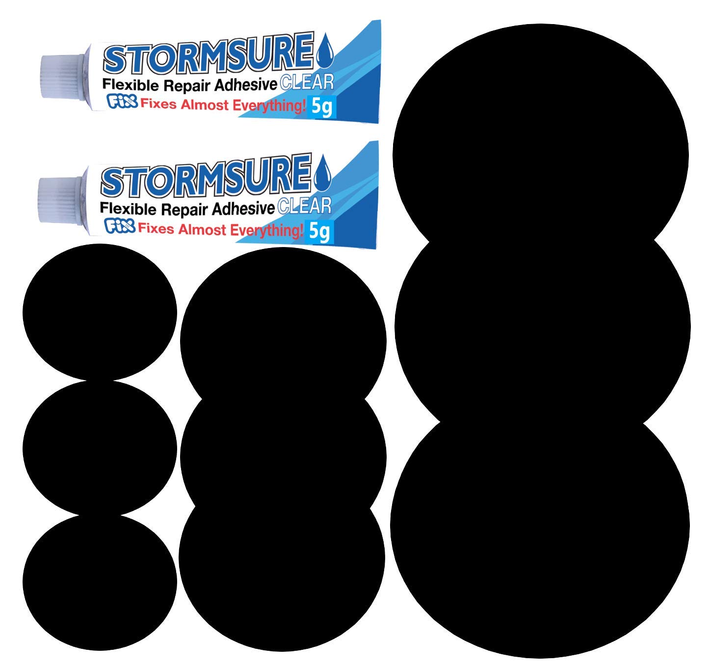Inflatable Mattress Air Bed Repair Kit - PVC Or Suede Top Airbeds - Waterproof Liquid PVC Glue - Heavy Duty Patch Repair - Fix Hot Tubs Swimming pools And Spas - Vinyl And PVC Boats And Kayaks