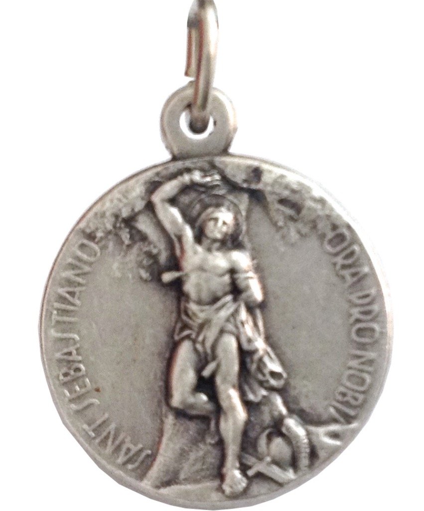 I G J SAINT SEBASTIAN MEDAL - 100% MADE IN ITALY - THE PATRON SAINTS MEDALS