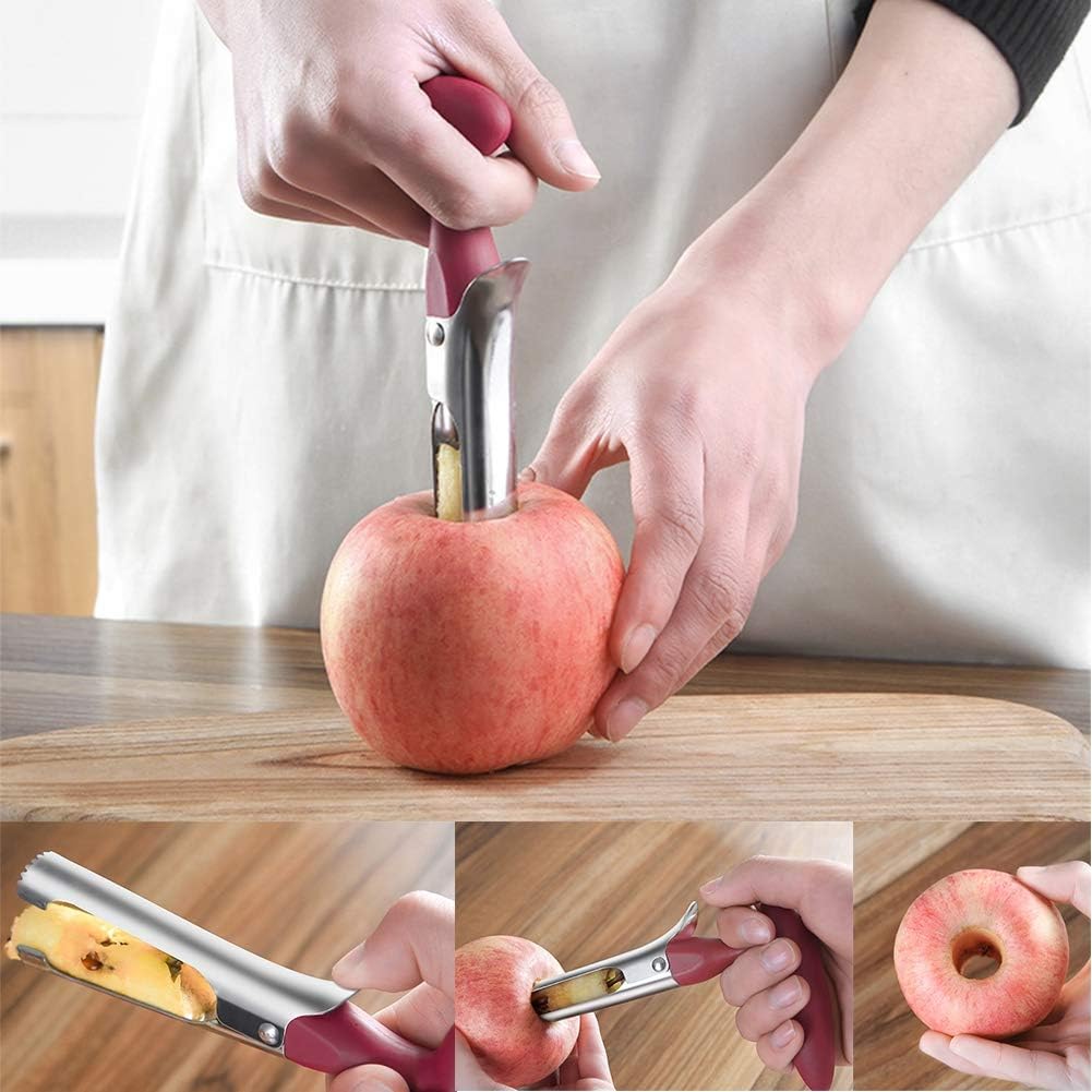 Stainless Steel Core Seed Remover Fruit Apple Pear Corer Easy Twist Kitchen Tool Apple Cutting Gadgets For Kitchen Fruit Peelers Slicers Home Kitchen Clinicadelpieaitanalopez Com