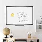 VIZ-PRO Magnetic Drywipe Whiteboard 90 x 60 cm with Black Aluminium Frame view 5