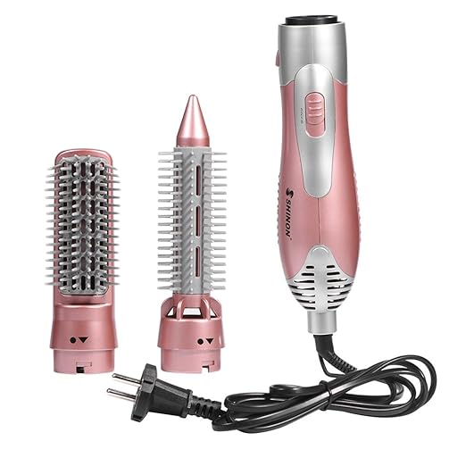 3 in 1 Rotierenden Warmluftbürste, Haarbürste Automatische Ionic Hair Pinsel Trockner Haar Curling Richt Kamm