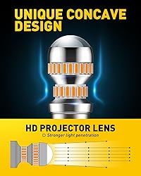 AUXITO Upgraded 1157 LED Bulb Amber Yellow