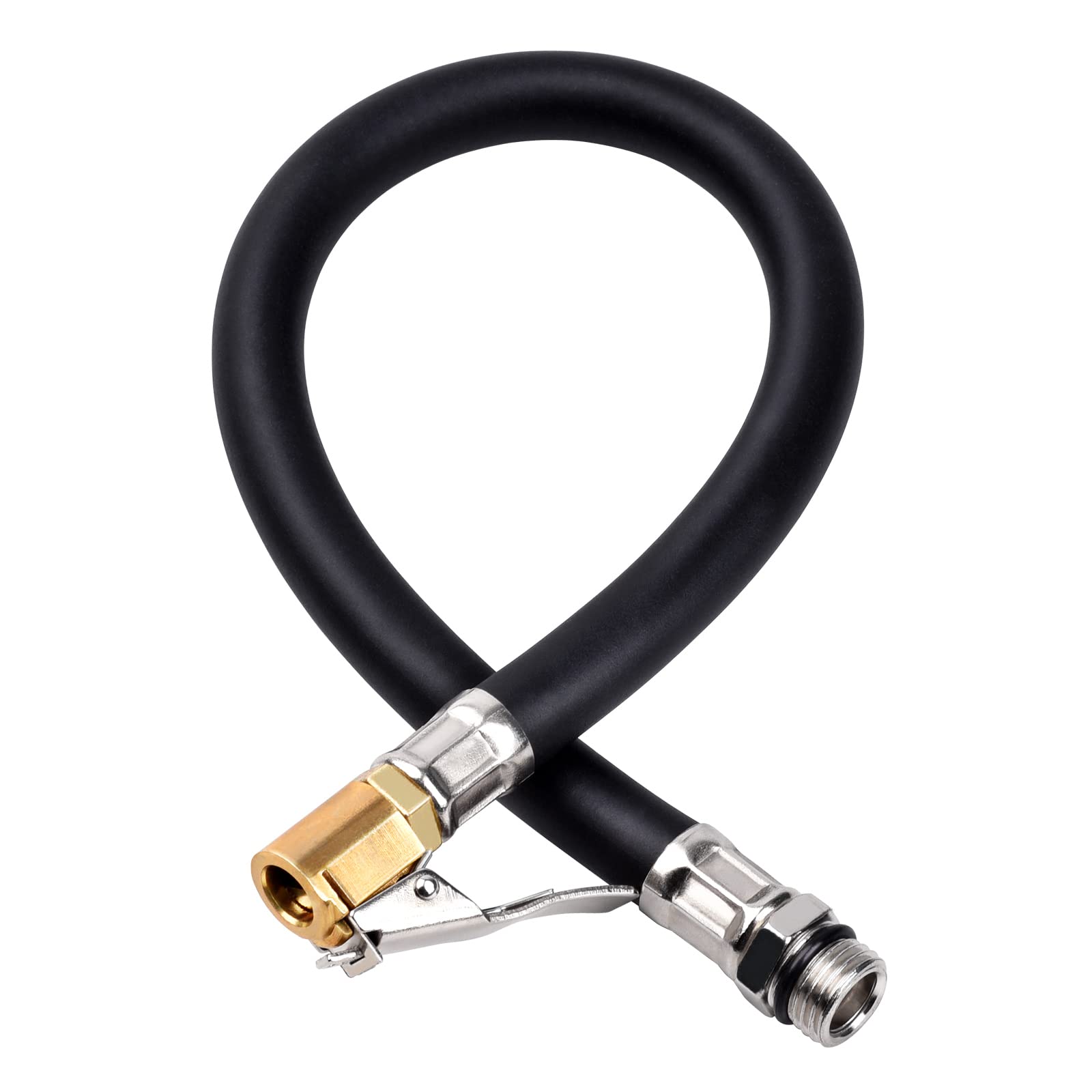 WEAVERBIRD Tire Valve Extension Tube,Portable Compressor Air Expansion Hoses&Standard Tire Valve Fine-Grained Air Lock Chucks,370mm Long Rubber Hose,Tire Inflator Pump Hose,Tire Inflation Hose Replace