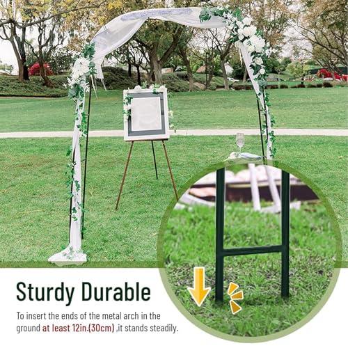 MANYUK Black Metal Pergola Arbor, Metal Arch Frame, Garden Arch Trellis for Various Climbing Plants Wedding Garden Arch Bridal Party Decoration