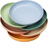 CSYY 6pcs Unbreakable Dinner Plates Set 9 Inch Plastic Deep Plates view 6