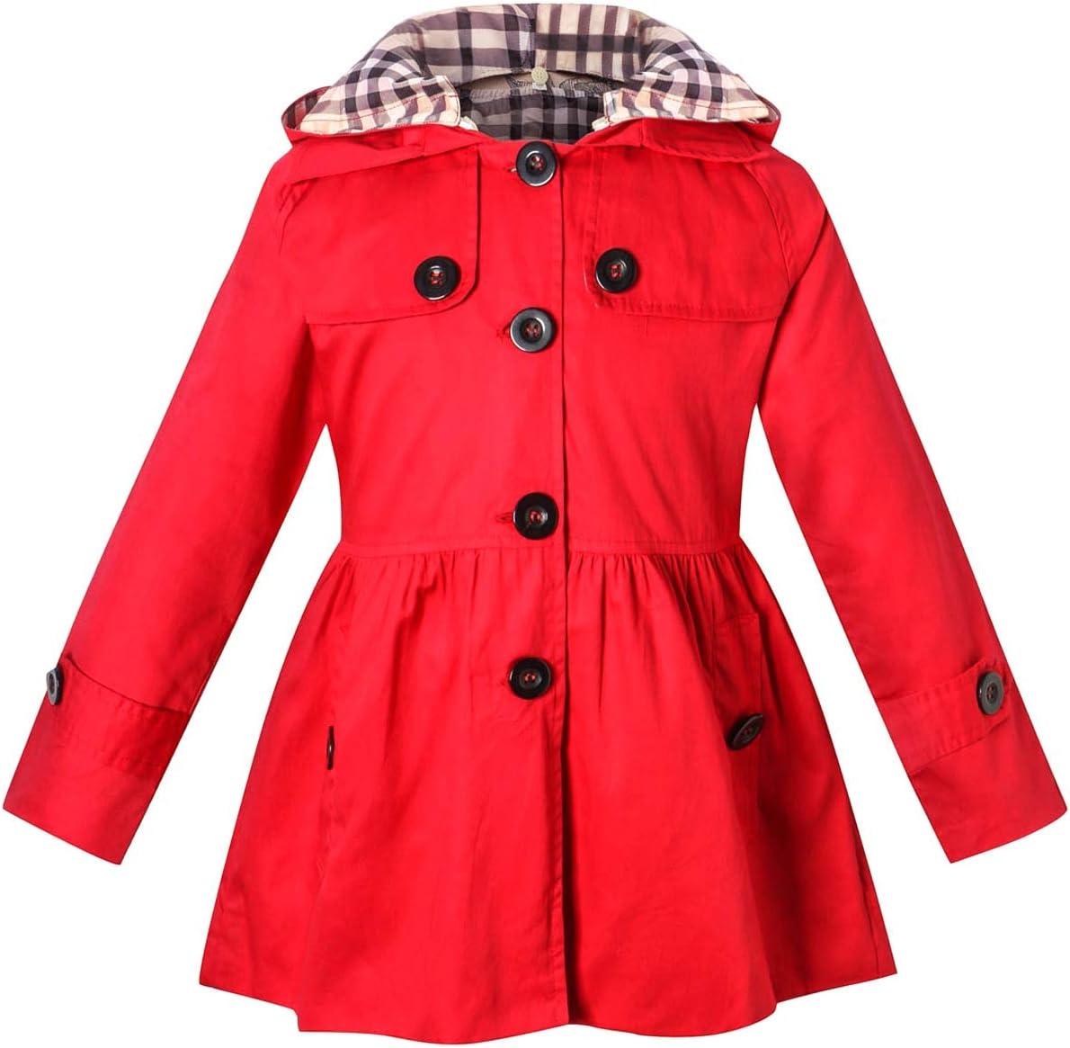 BINPAW Girl's Quilted Trench Coat