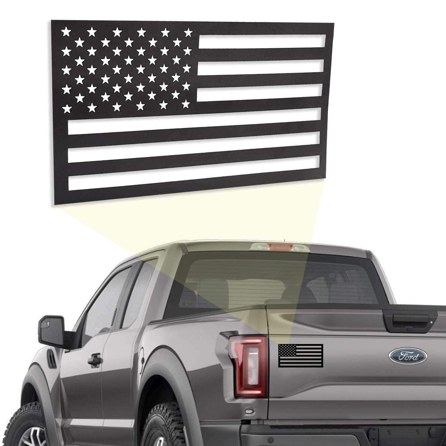 Photo 1 of GRITKULTURE American Flag Perfect-Cut Super Magnet 2 Pack for Trucks, Cars, and Automotive with 50-Star
