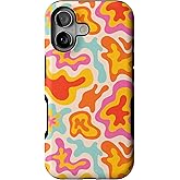 Casely iPhone 17 Case | Tropical Color Splash | Abstract Retro | Bold Protective Design | Compatible with MagSafe