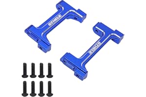 GTHELE Aluminum Front&Rear Bumper Mounts Set for Traxxas TRX4M Upgrade Parts 1/18 RC Crawler Car (Dark Blue)