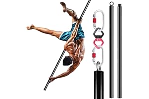 PRIORMAN Flying Pole 2M Aerial Dancing Pole Equipment Flying Pole for Home Silver Portable Dance Pole Great for Bedroom, Pole Dance Studio & Pole Fitness