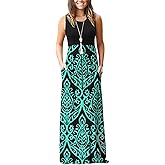 AUSELILY Women's Summer Sleeveless Loose Maxi Dress Casual Long Dresses with Pockets 2026 New