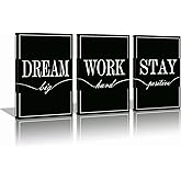 Motivational Wall Decor Dream Work Positive Inspirational Canvas Wall Art Pictures Motivational Posters Prints Artwork Office Wall Decor Bedroom