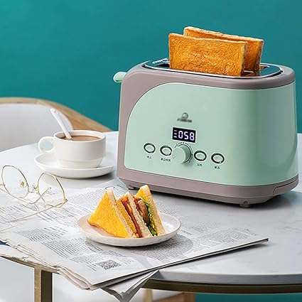 Countdown 2 Scheiben Toaster 6 Toasten Kleiner Toaster Defrost Bagel Einstellung Abbrechen Funktionen For Brot Englisch Muffins Bagels Grun Amazon De Kuche Haushalt