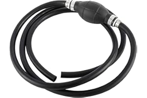 DasMarine Fuel Line Assembly 5/16" Inner Dia 7/16" Outer Dia Universal Fuel Line with Primer Bulb Steel Hose Clamps for Outbo