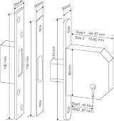Yale 5 Lever Mortice Deadlock BS3621 Visi Pack Brass 2.5 inch backset view 4