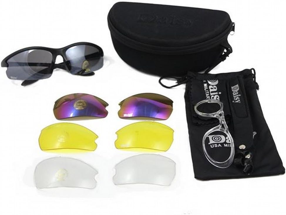 ARUNDEL SERVICES EU New Daisy C3 Military Style Tactical Sport Eyewear Outdoor Goggles 4 lenses Glasses Sunglasses Fishing Climbing Shooting Walking