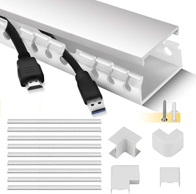 Stageek Cable Trunking Kit 9 Pieces 39cm Open Slot Desk Cable Management